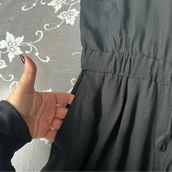 Iris & Ink Black Ruffle Jumpsuit - Picture 15 of 16